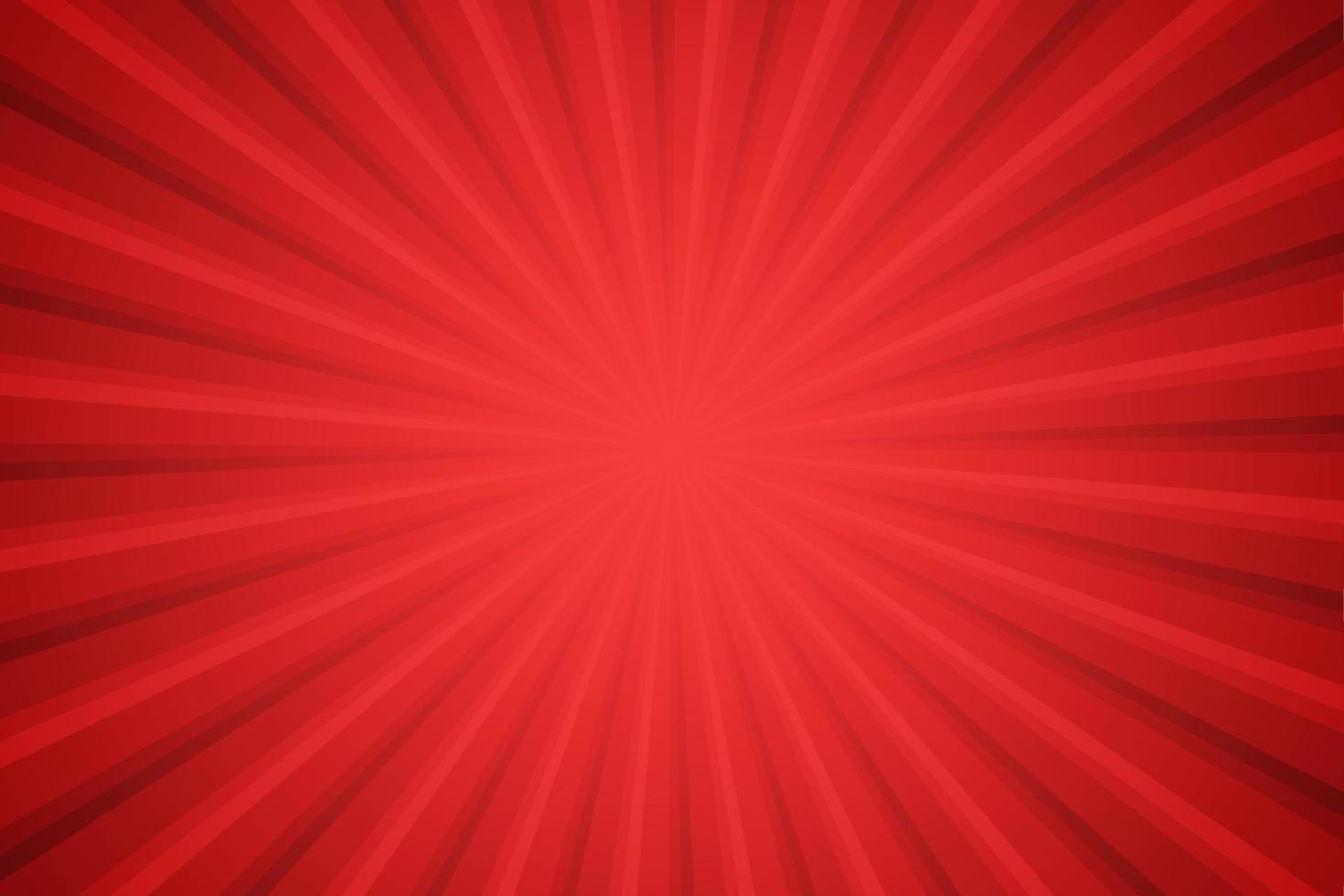 rayons de soleil style vintage rétro sur fond rouge, fond de motif sunburst. des rayons. illustration vectorielle de bannière d'été. fond d'écran abstrait sunburst pour modèle de publicité sur les réseaux sociaux d'entreprise. vecteur