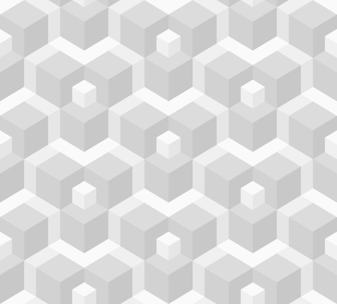 arrière plan géométrique motif cube forme blanc gris vecteur