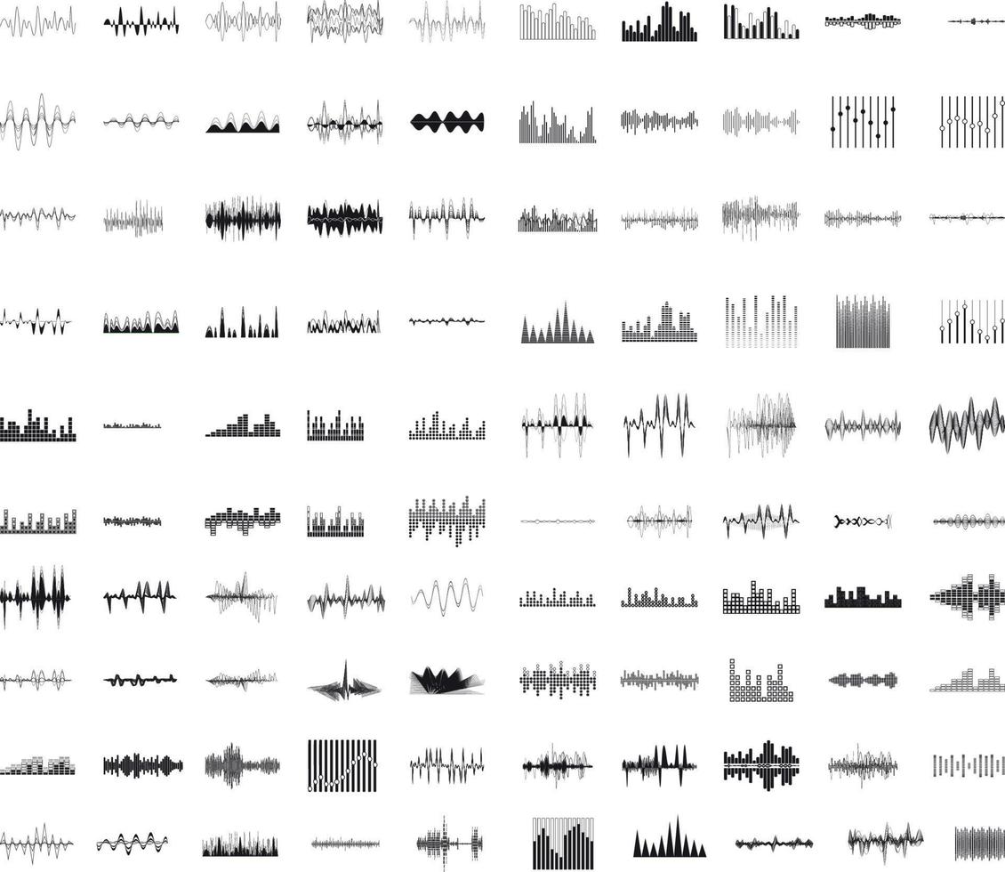 ensemble d'ondes d'égaliseur vecteur