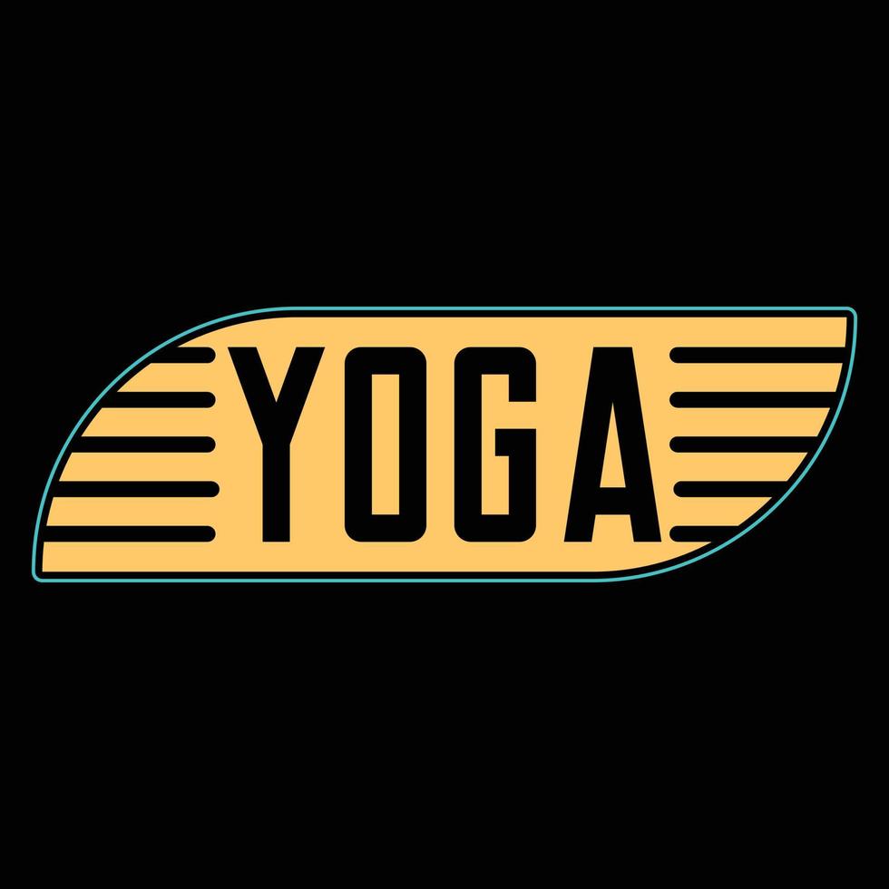 conception de t-shirt de yoga vecteur