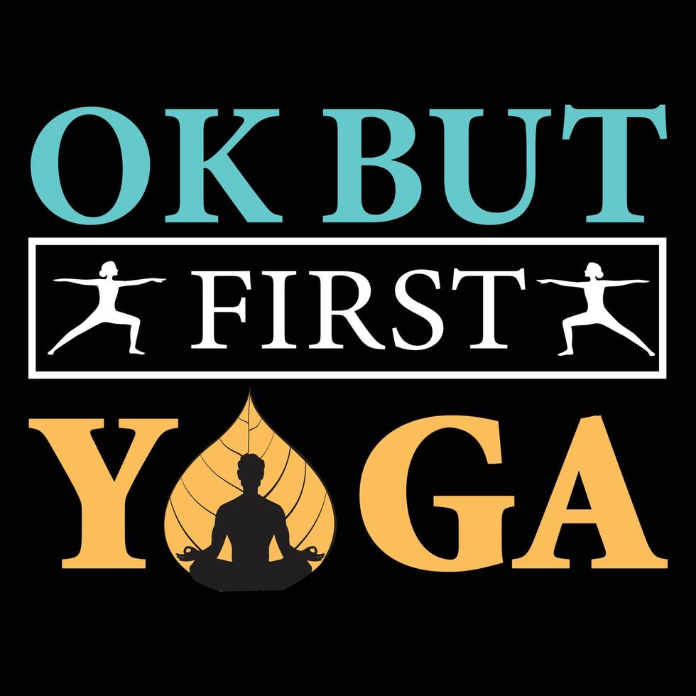 conception de t-shirt de yoga vecteur