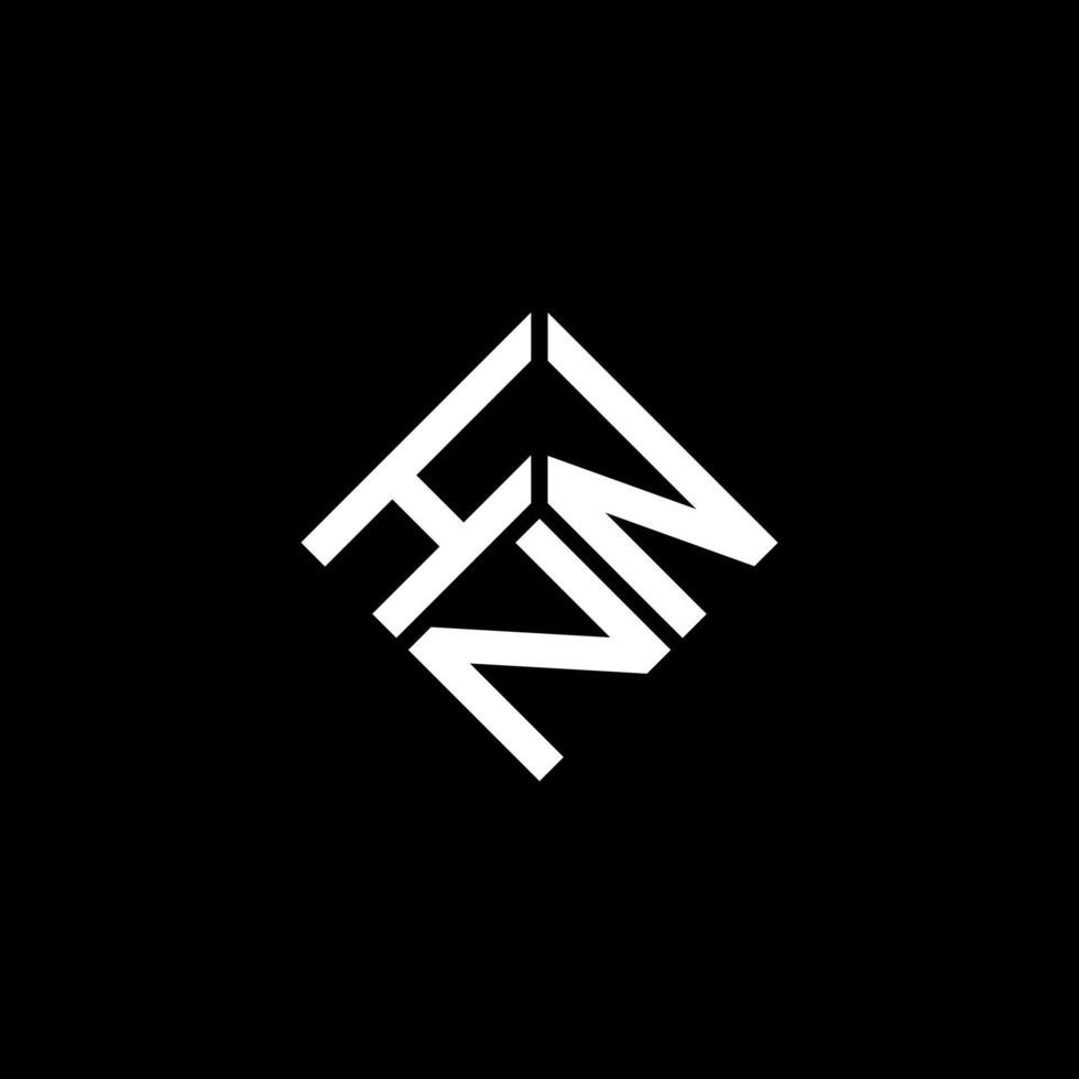 création de logo de lettre hnn sur fond noir. concept de logo de lettre initiales créatives hnn. conception de lettre hnn. vecteur