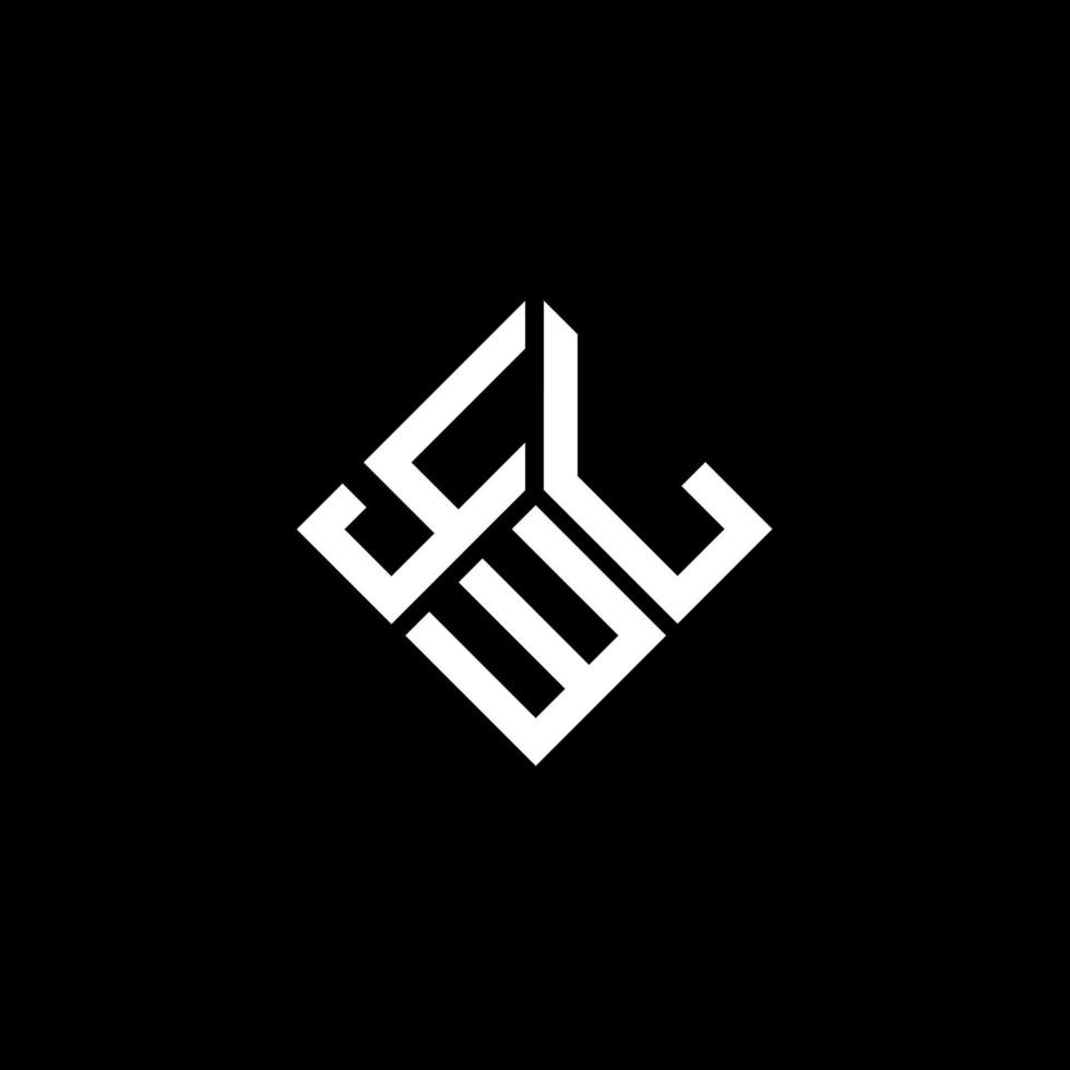 création de logo de lettre ywl sur fond noir. concept de logo de lettre initiales créatives ywl. conception de lettre ywl. vecteur