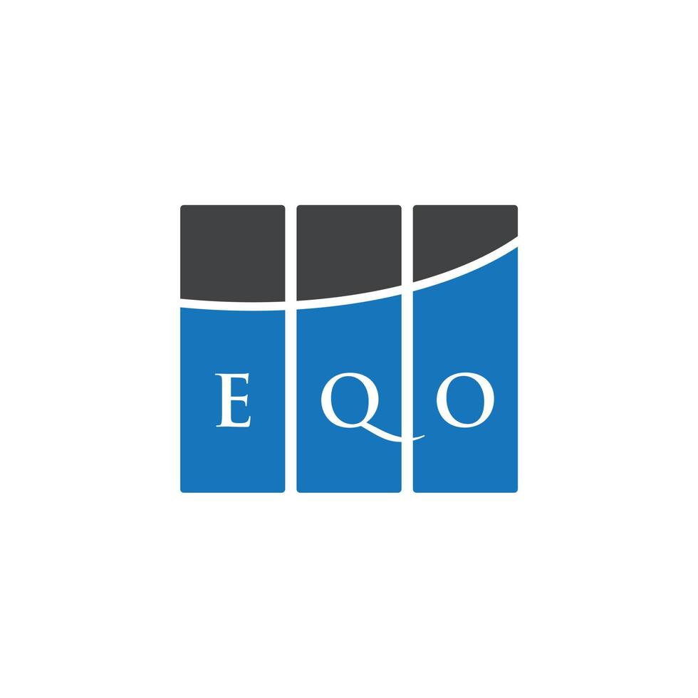 création de logo de lettre eqo sur fond blanc. concept de logo de lettre initiales créatives eqo. conception de lettre eqo. vecteur