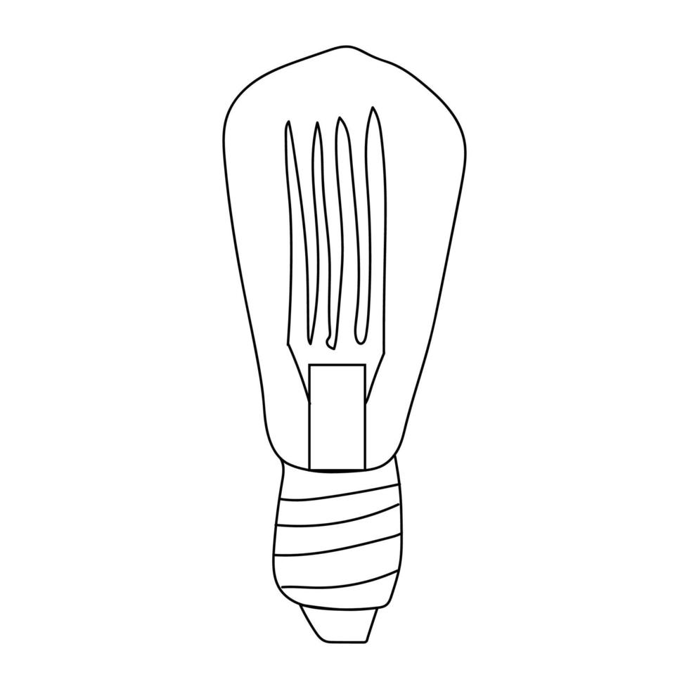 icône de l'ampoule. vecteur doodle illustration d'une ampoule à incandescence. ampoule à économie d'énergie