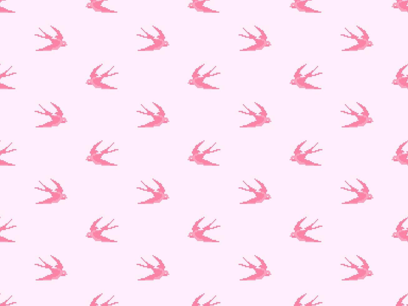 modèle sans couture de personnage de dessin animé d'oiseau sur fond rose. vecteur