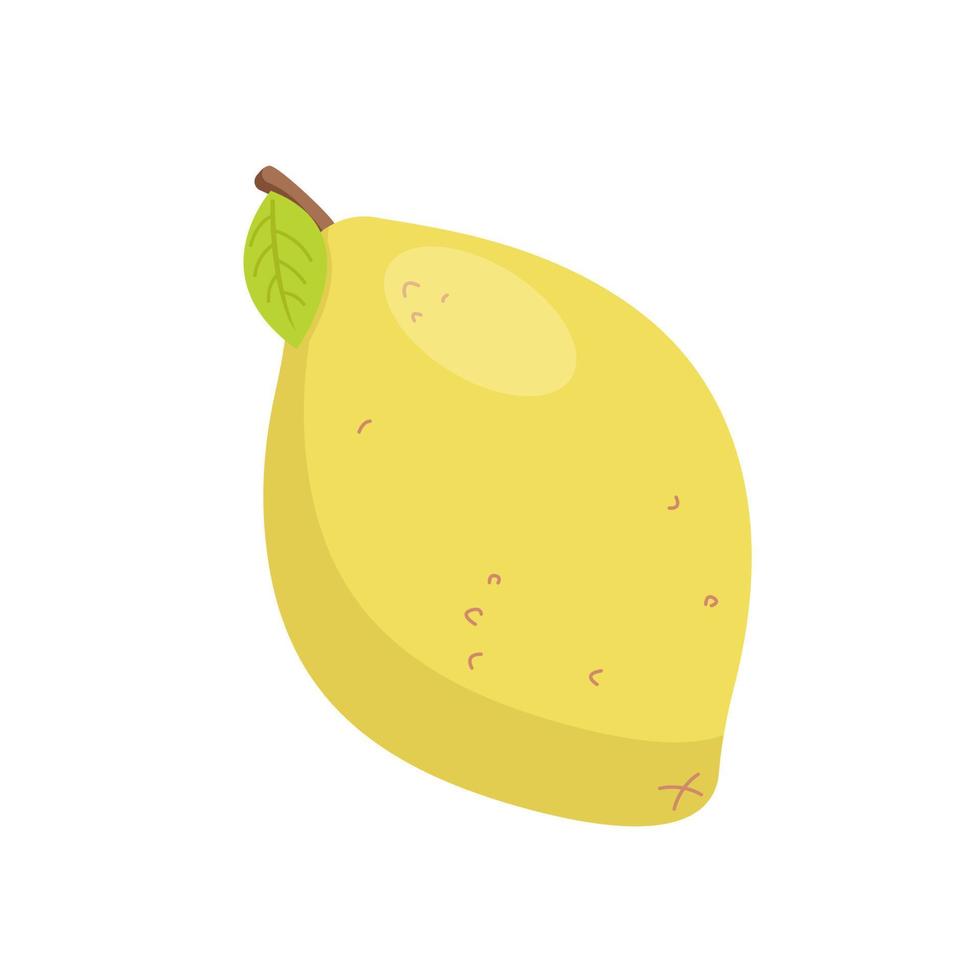 illustration de citron isolé sur fond blanc. vecteur