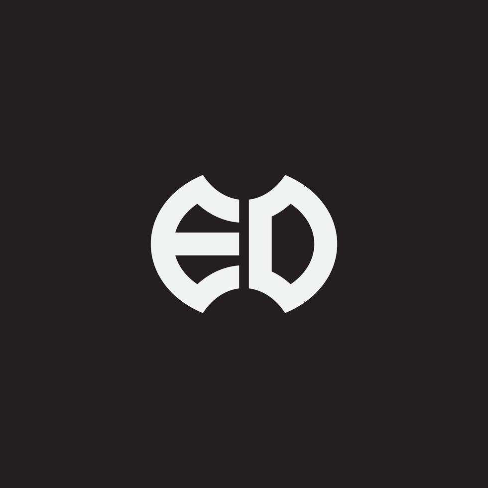 modèle de logo monogramme lettre initiale ed. vecteur