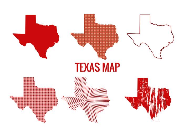 Vecteurs de la carte du Texas vecteur