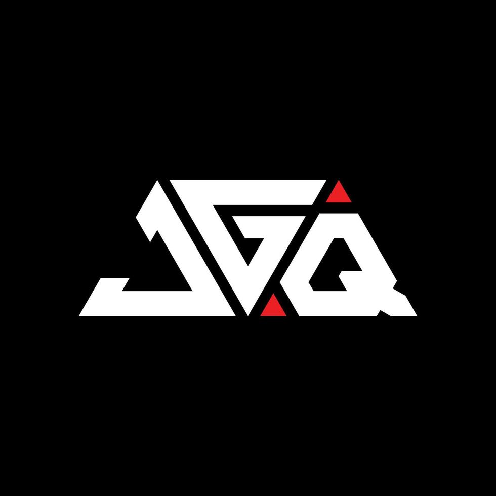 création de logo de lettre triangle jgq avec forme de triangle. monogramme de conception de logo triangle jgq. modèle de logo vectoriel triangle jgq avec couleur rouge. logo triangulaire jgq logo simple, élégant et luxueux. jgq