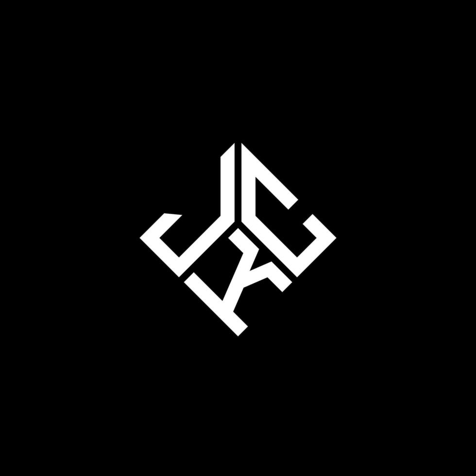 création de logo de lettre jkc sur fond noir. concept de logo de lettre initiales créatives jkc. conception de lettre jkc. vecteur