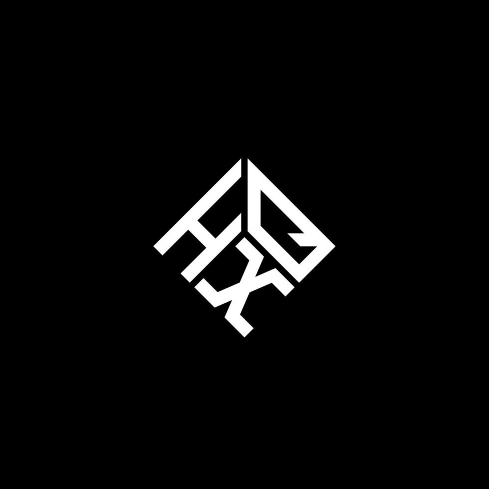 création de logo de lettre hxq sur fond noir. concept de logo de lettre initiales créatives hxq. conception de lettre hxq. vecteur