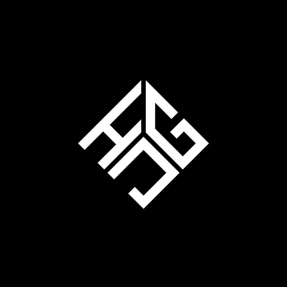 création de logo de lettre hjg sur fond noir. hjg concept de logo de lettre initiales créatives. conception de lettre hjg. vecteur