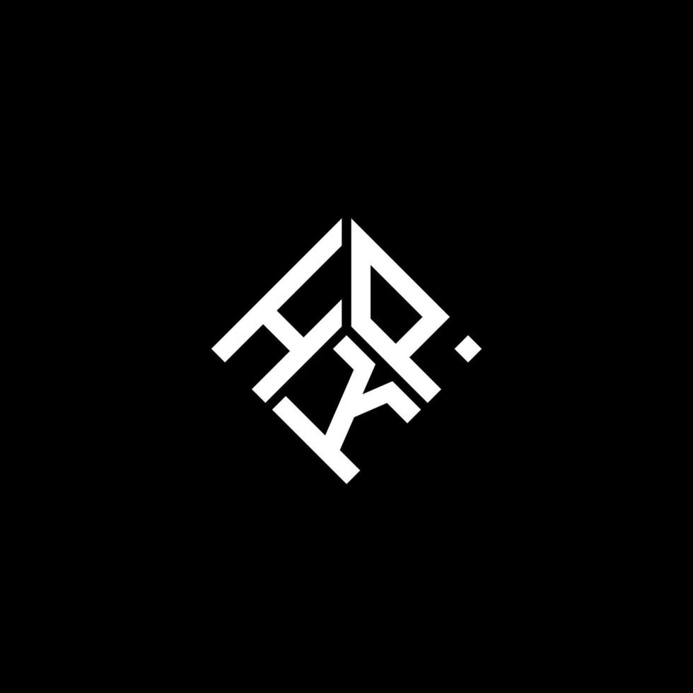 création de logo de lettre hkp sur fond noir. concept de logo de lettre initiales créatives hkp. conception de lettre hkp. vecteur