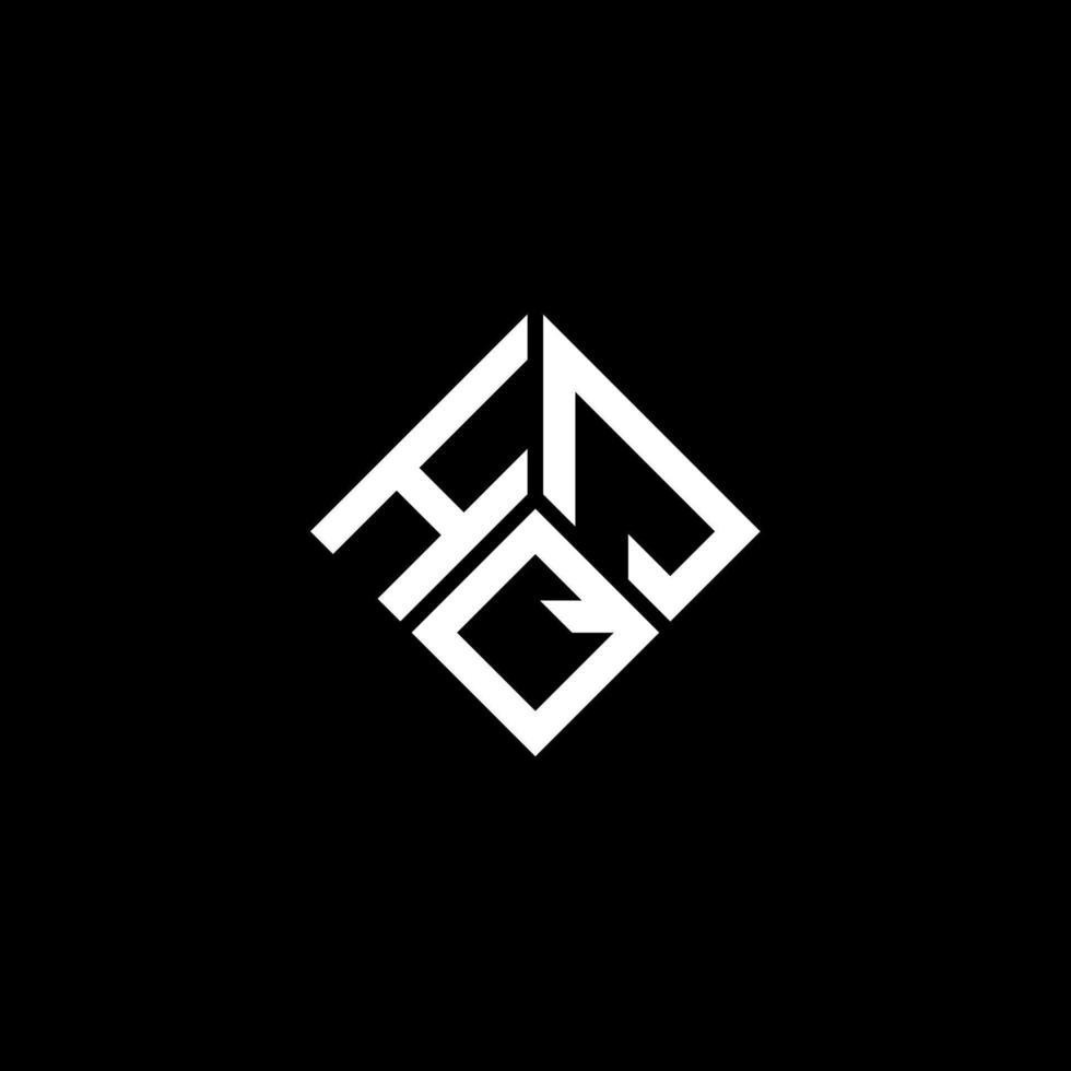 création de logo de lettre hqj sur fond noir. hqj concept de logo de lettre initiales créatives. conception de lettre hqj. vecteur