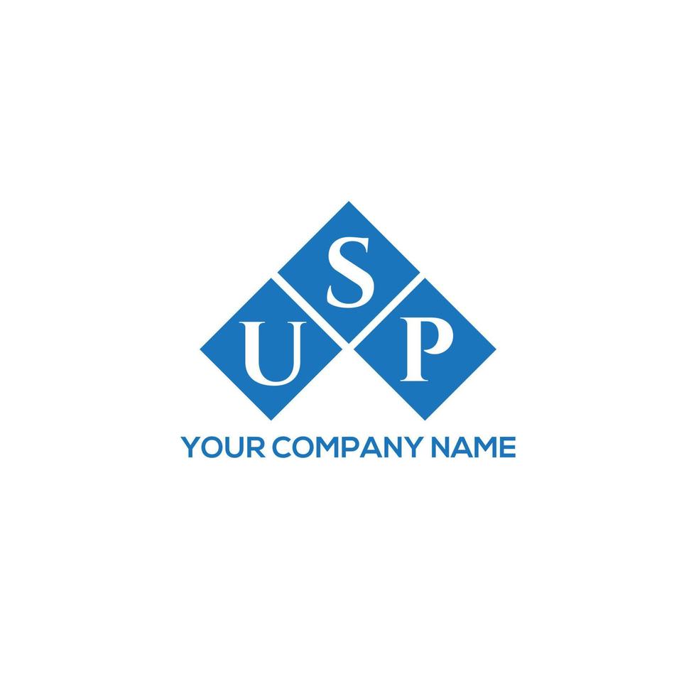création de logo de lettre usp sur fond blanc. concept de logo de lettre initiales créatives usp. conception de lettre usp. vecteur