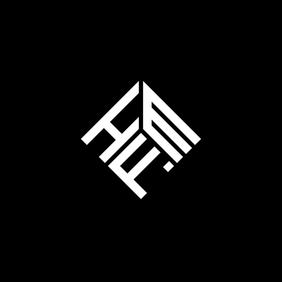 création de logo de lettre hfm sur fond noir. concept de logo de lettre initiales créatives hfm. conception de lettre hfm. vecteur