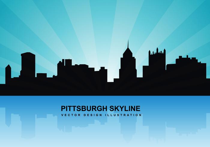 Pittsburgh skyline vector