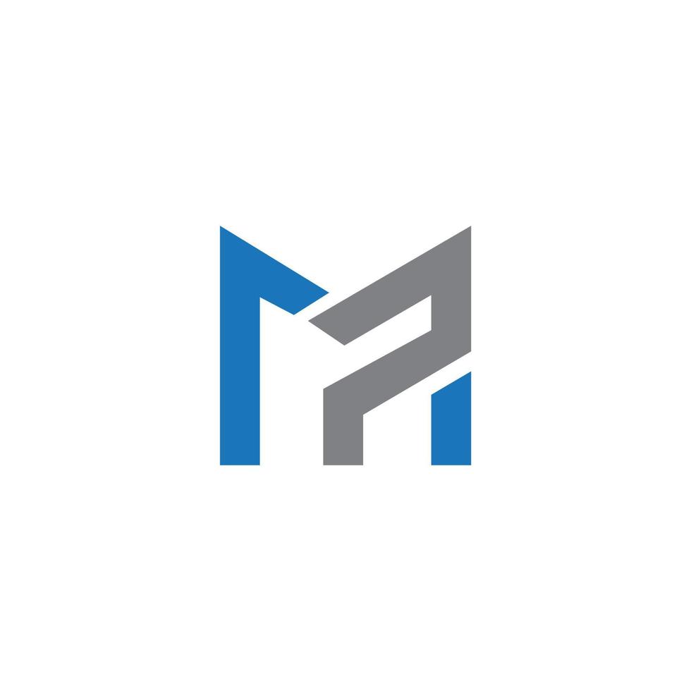 création de logo de lettre mp sur fond blanc. concept de logo de lettre initiales créatives mp. conception de lettre mp. vecteur