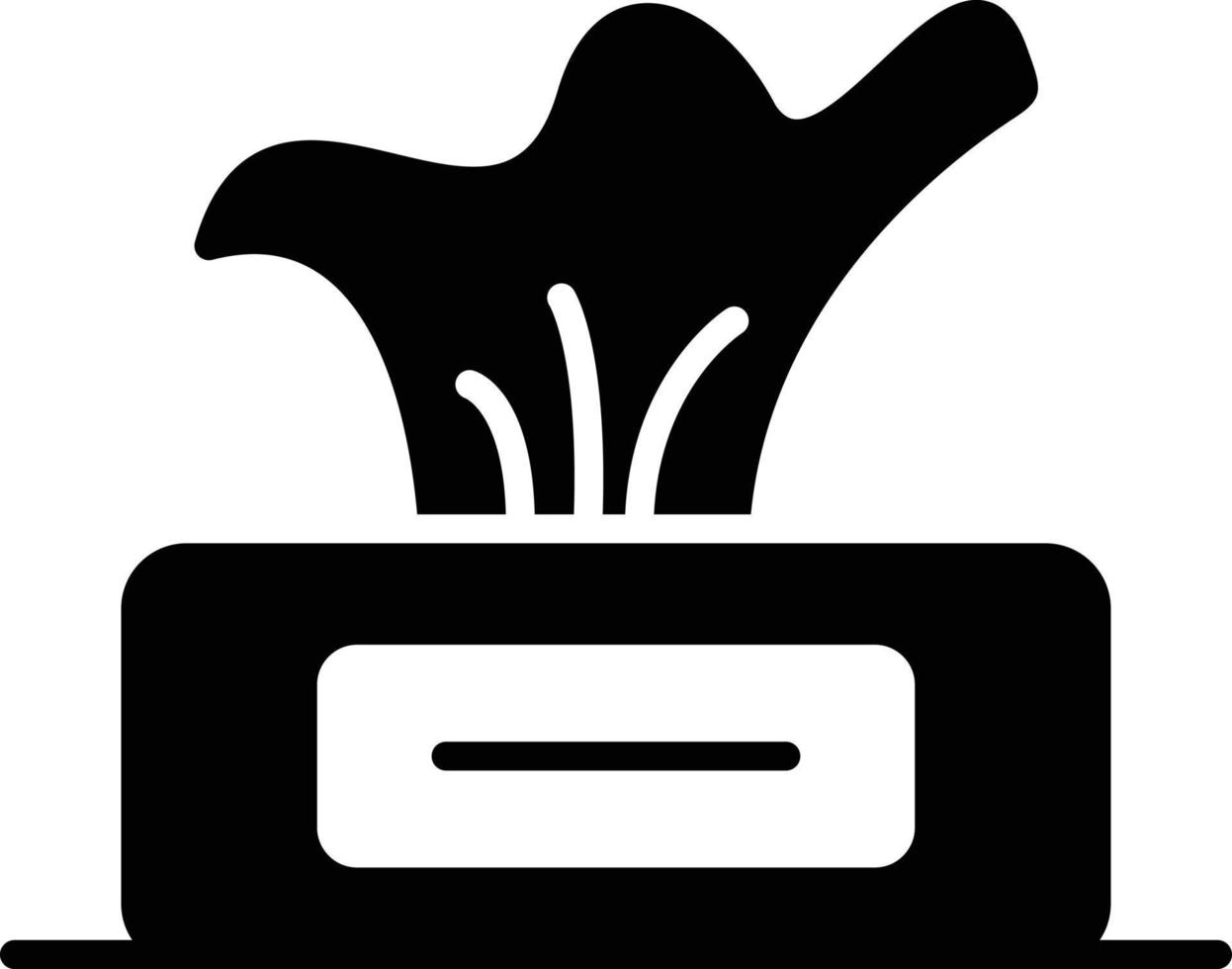 icône de glyphe de boîte à mouchoirs vecteur