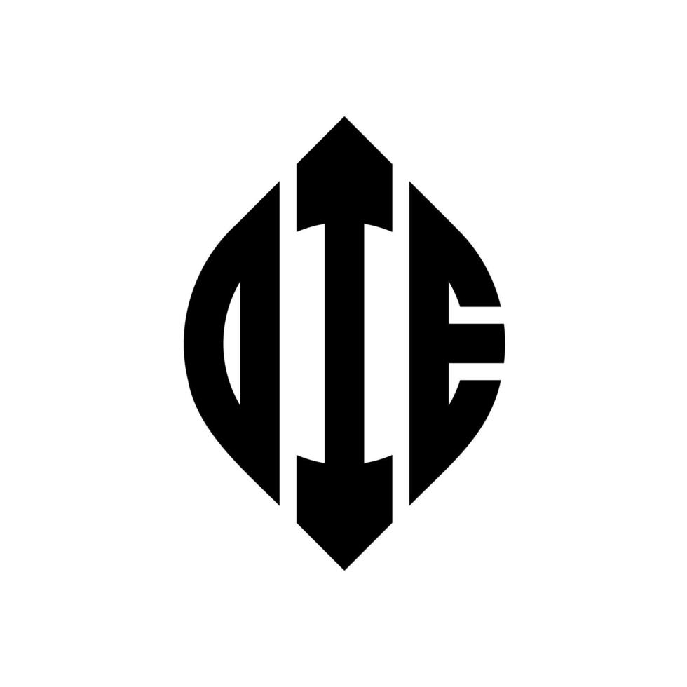 conception de logo de lettre de cercle de matrice avec la forme de cercle et d'ellipse. die lettres ellipse avec style typographique. les trois initiales forment un logo circulaire. die cercle emblème abstrait monogramme lettre marque vecteur. vecteur