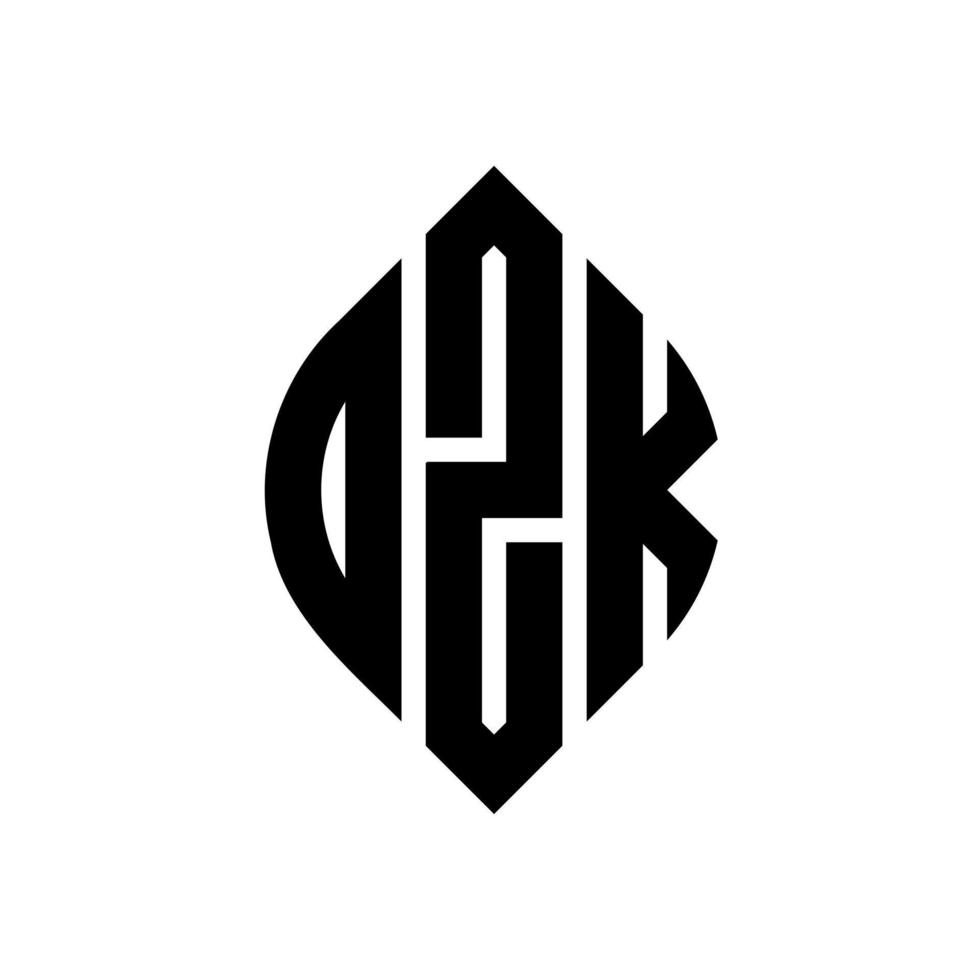 création de logo de lettre de cercle dzk avec forme de cercle et d'ellipse. lettres dzk ellipse avec style typographique. les trois initiales forment un logo circulaire. dzk cercle emblème abstrait monogramme lettre marque vecteur. vecteur