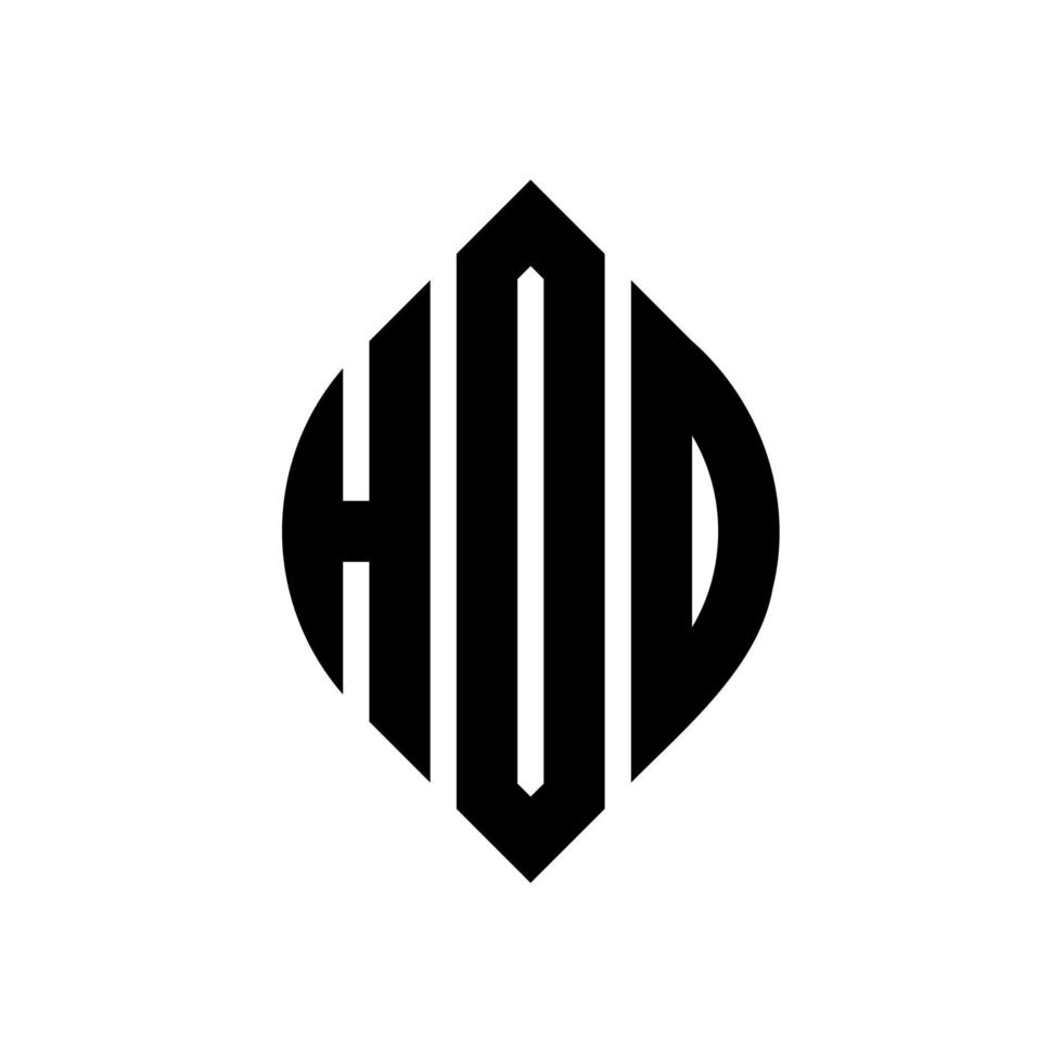 création de logo de lettre de cercle hdo avec forme de cercle et d'ellipse. hdo lettres ellipse avec style typographique. les trois initiales forment un logo circulaire. hdo cercle emblème abstrait monogramme lettre marque vecteur. vecteur