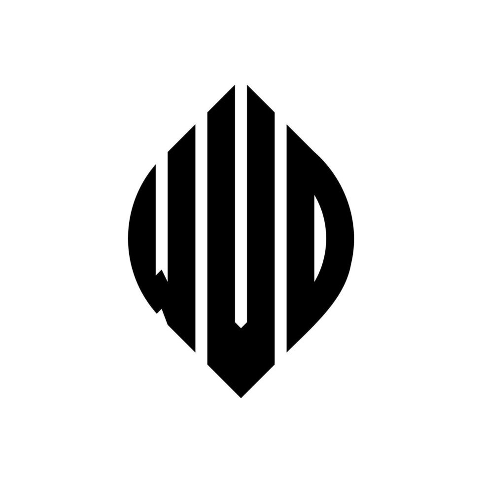 création de logo de lettre de cercle wvd avec forme de cercle et d'ellipse. lettres d'ellipse wvd avec style typographique. les trois initiales forment un logo circulaire. wvd cercle emblème abstrait monogramme lettre marque vecteur. vecteur