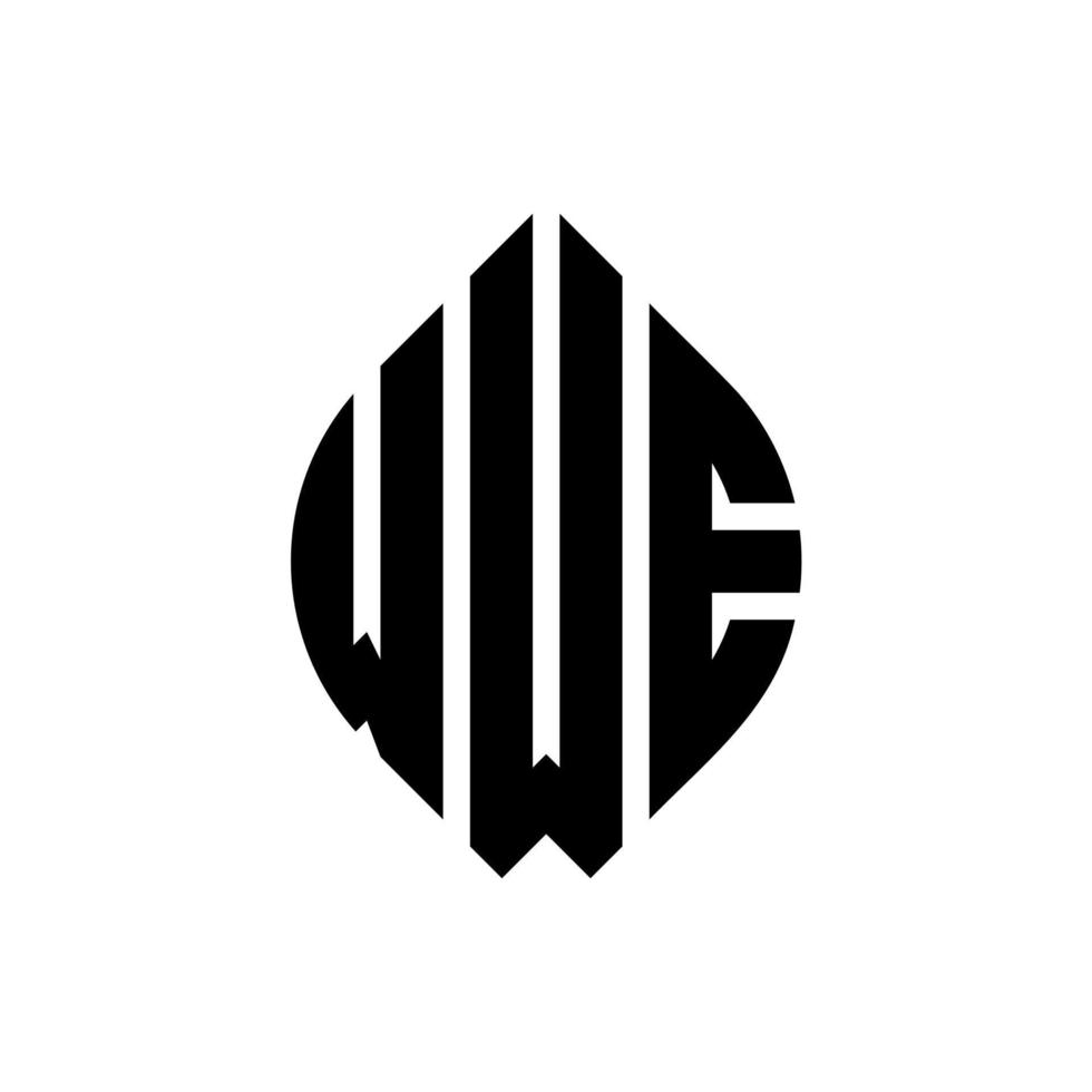 création de logo de lettre de cercle wwe avec forme de cercle et d'ellipse. wwe ellipse lettres avec style typographique. les trois initiales forment un logo circulaire. wwe cercle emblème abstrait monogramme lettre marque vecteur. vecteur