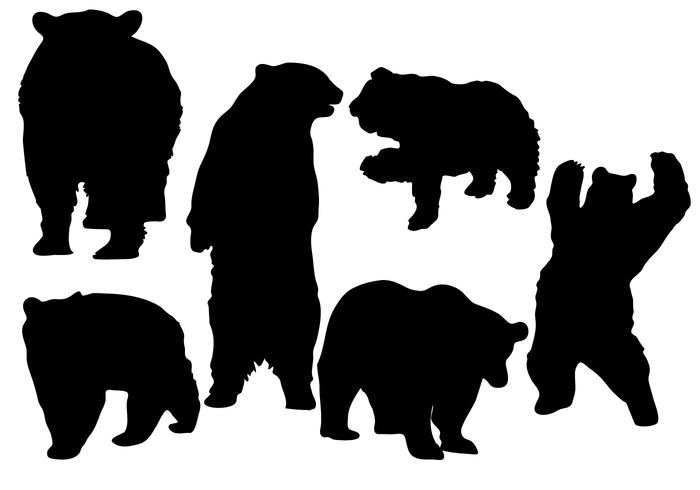 Vecteur de silhouette d'ours gratuit