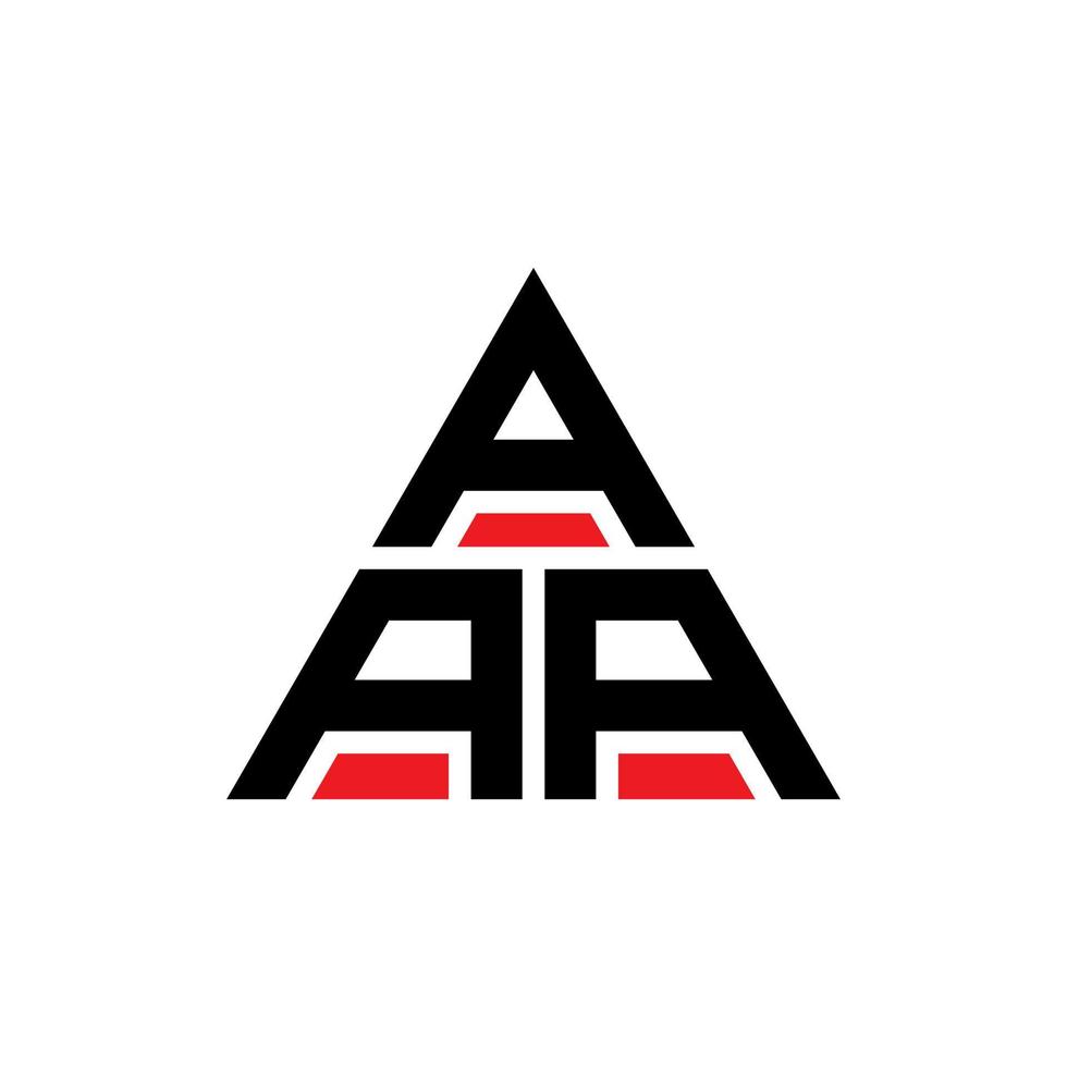 création de logo de lettre triangle aaa avec forme de triangle. monogramme de conception de logo triangle aaa. modèle de logo vectoriel triangle aaa avec couleur rouge. aaa logo triangulaire logo simple, élégant et luxueux.