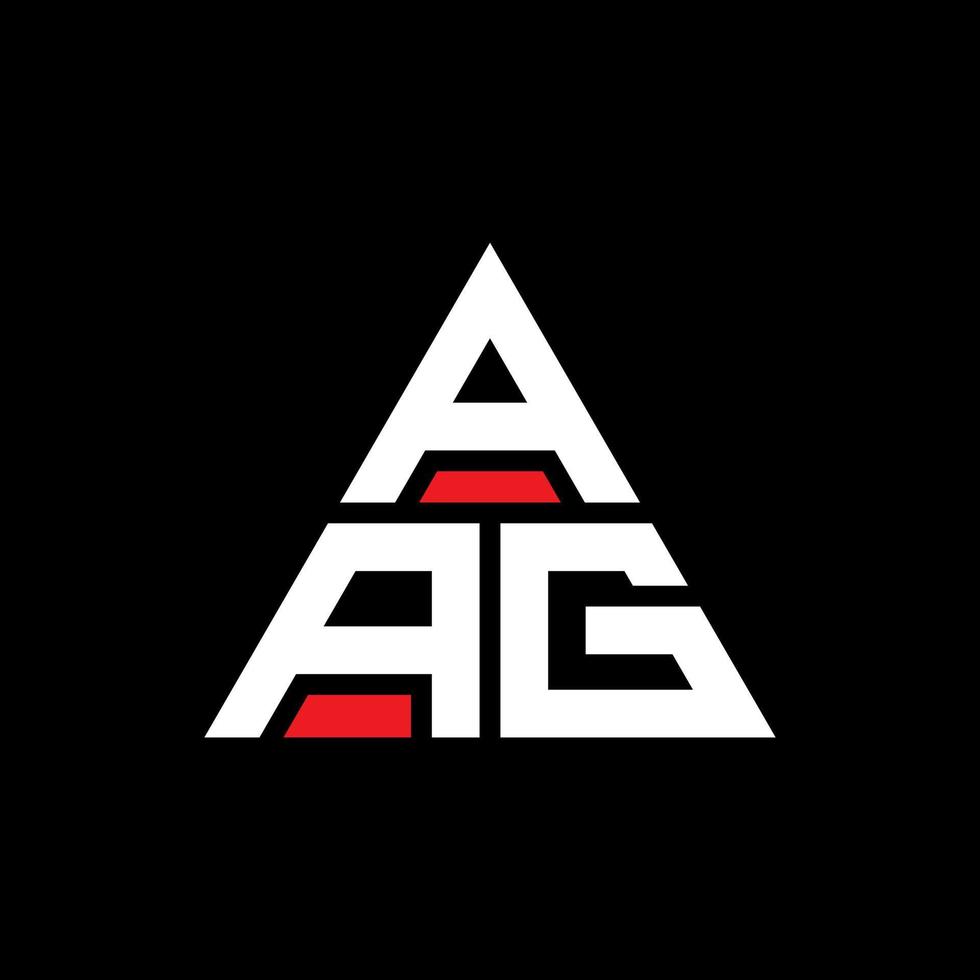 création de logo de lettre triangle aag avec forme de triangle. monogramme de conception de logo triangle aag. modèle de logo vectoriel triangle aag avec couleur rouge. logo triangulaire aag logo simple, élégant et luxueux.