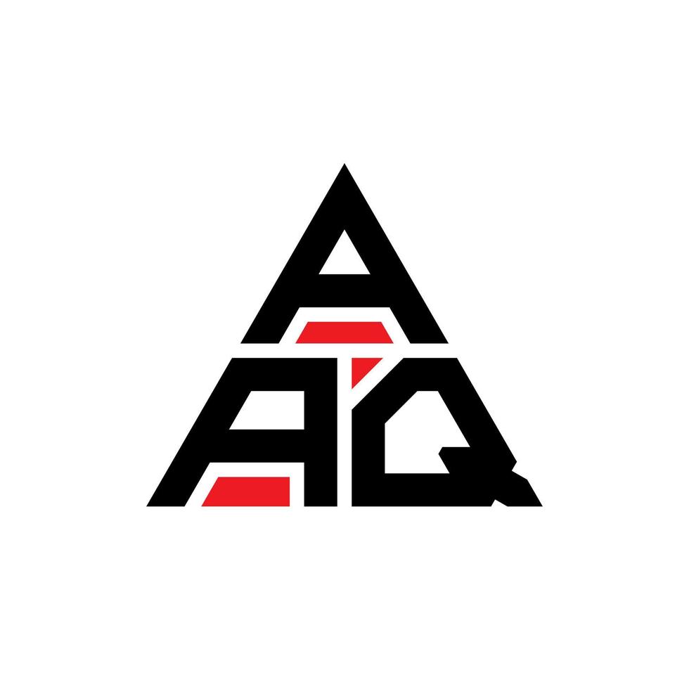 création de logo de lettre triangle aaq avec forme de triangle. monogramme de conception de logo triangle aaq. modèle de logo vectoriel triangle aaq avec couleur rouge. logo triangulaire aaq logo simple, élégant et luxueux.