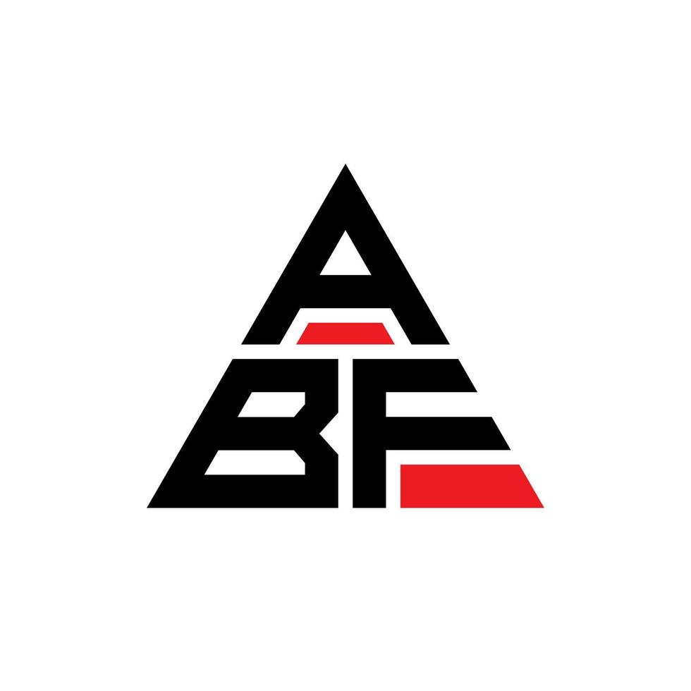 création de logo de lettre triangle abf avec forme de triangle. monogramme de conception de logo triangle abf. modèle de logo vectoriel triangle abf avec couleur rouge. logo triangulaire abf logo simple, élégant et luxueux.