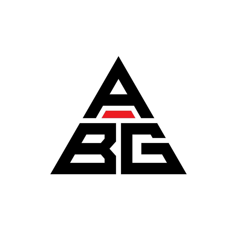 création de logo de lettre triangle abg avec forme de triangle. monogramme de conception de logo triangle abg. modèle de logo vectoriel triangle abg avec couleur rouge. logo triangulaire abg logo simple, élégant et luxueux.