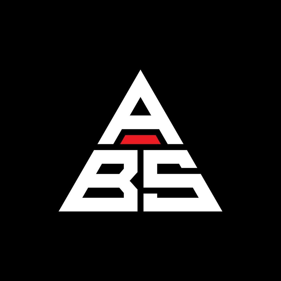 création de logo de lettre triangle abs avec forme de triangle. monogramme de conception de logo triangle abs. modèle de logo vectoriel triangle abs avec couleur rouge. logo triangulaire abs logo simple, élégant et luxueux.