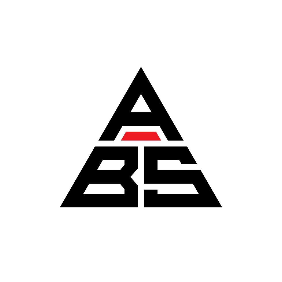 création de logo de lettre triangle abs avec forme de triangle. monogramme de conception de logo triangle abs. modèle de logo vectoriel triangle abs avec couleur rouge. logo triangulaire abs logo simple, élégant et luxueux.