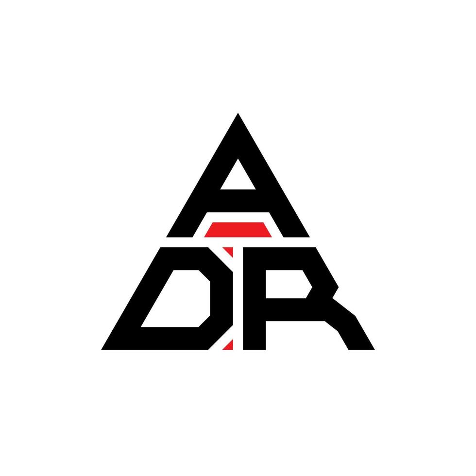 création de logo de lettre triangle adr avec forme de triangle. monogramme de conception de logo triangle adr. modèle de logo vectoriel triangle adr avec couleur rouge. logo triangulaire adr logo simple, élégant et luxueux.