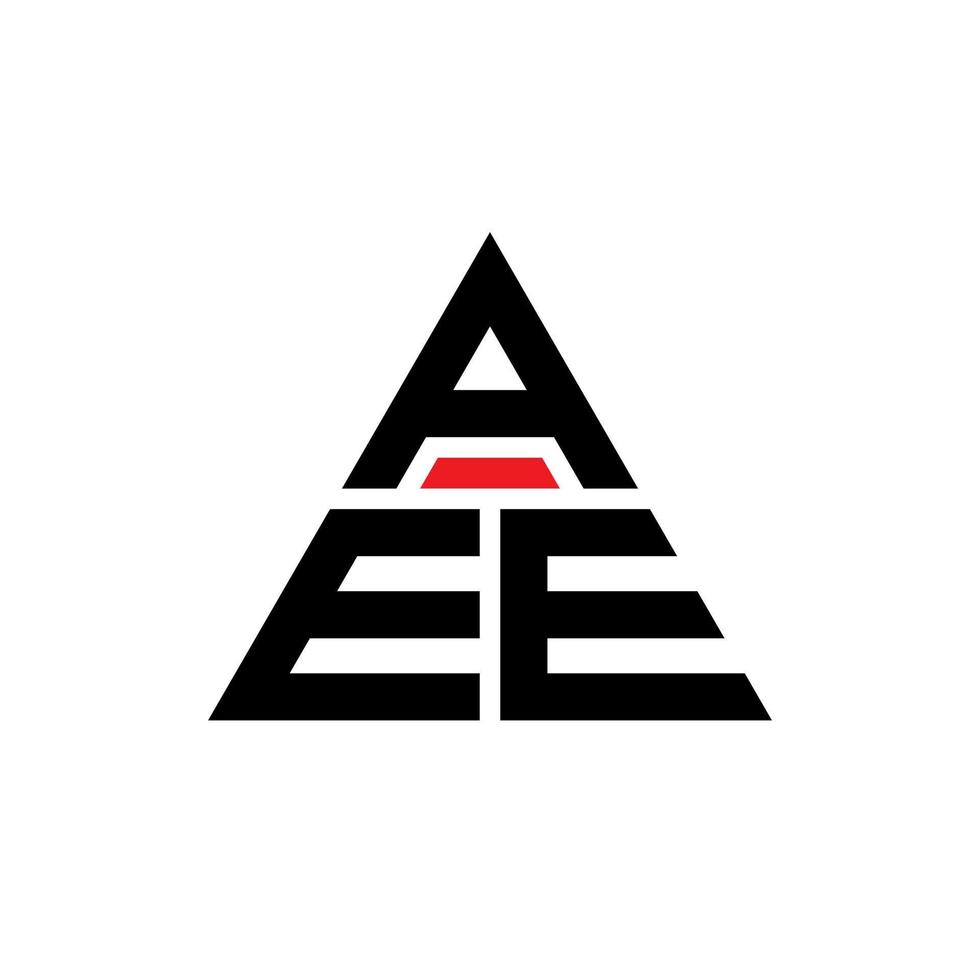 création de logo de lettre triangle aee avec forme de triangle. monogramme de conception de logo triangle aee. modèle de logo vectoriel triangle aee avec couleur rouge. logo triangulaire aee logo simple, élégant et luxueux.