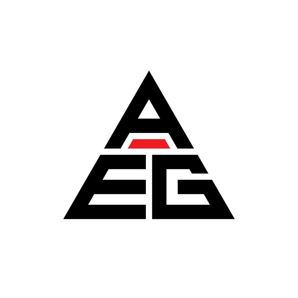 création de logo de lettre triangle aeg avec forme de triangle. monogramme de conception de logo triangle aeg. modèle de logo vectoriel triangle aeg avec couleur rouge. logo triangulaire aeg logo simple, élégant et luxueux.