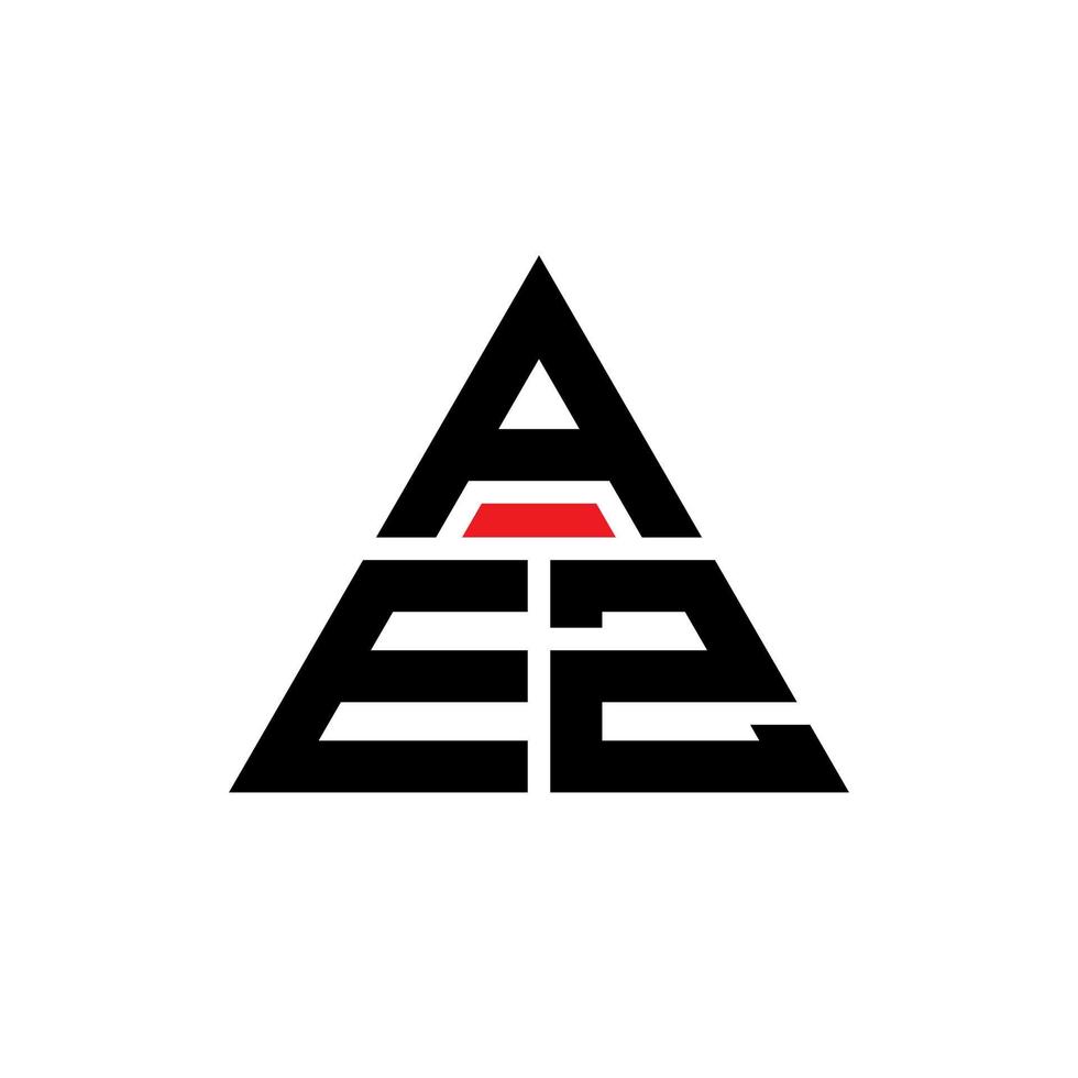 création de logo de lettre triangle aez avec forme de triangle. monogramme de conception de logo triangle aez. modèle de logo vectoriel triangle aez avec couleur rouge. logo triangulaire aez logo simple, élégant et luxueux.