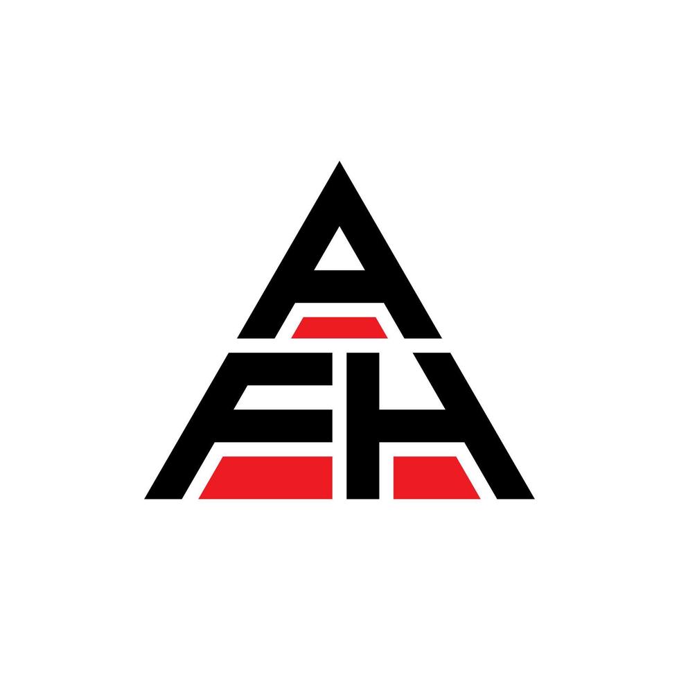 création de logo de lettre triangle afh avec forme de triangle. monogramme de conception de logo triangle afh. modèle de logo vectoriel triangle afh avec couleur rouge. logo triangulaire afh logo simple, élégant et luxueux.