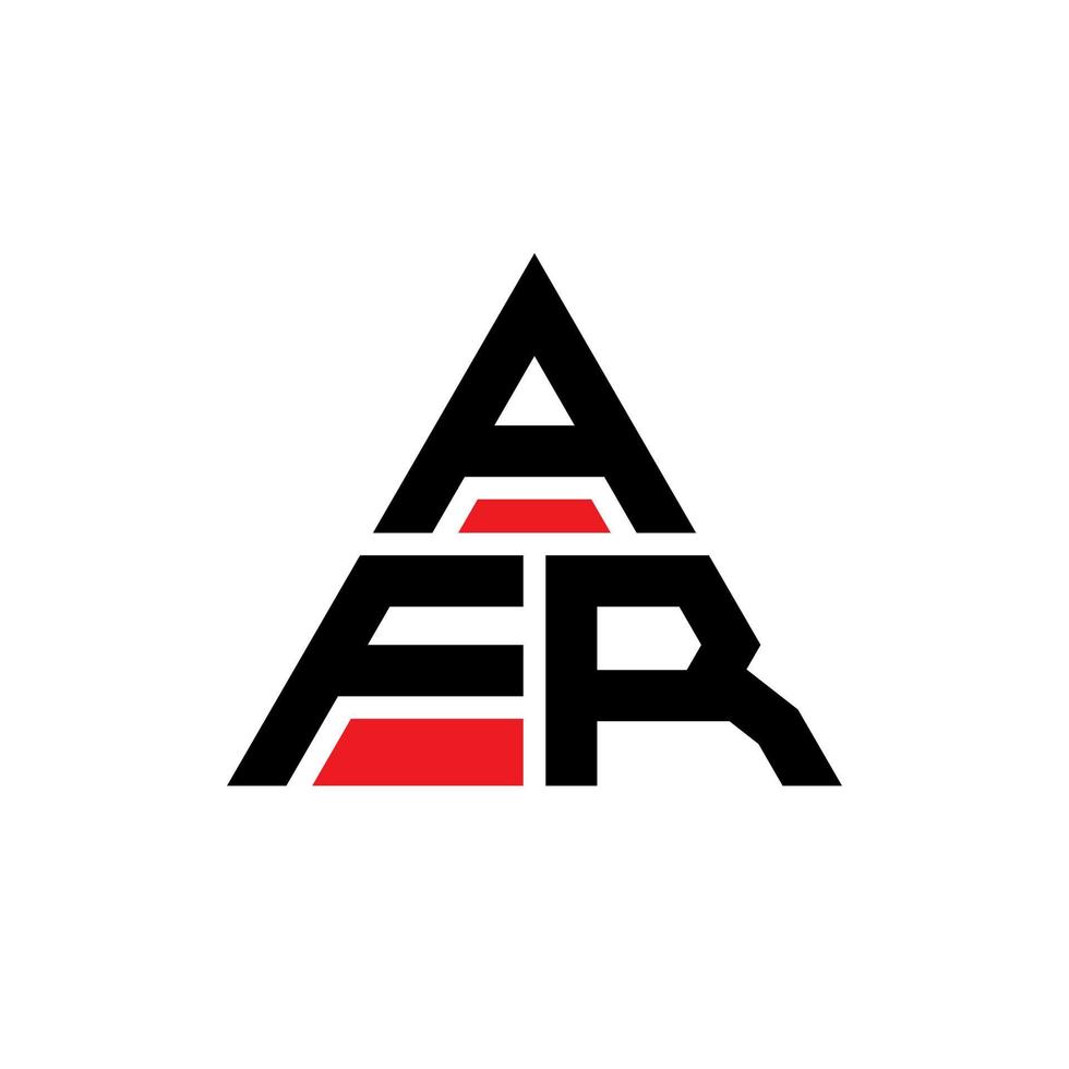 création de logo de lettre triangle afr avec forme de triangle. monogramme de conception de logo triangle afr. modèle de logo vectoriel triangle afr avec couleur rouge. logo triangulaire afr logo simple, élégant et luxueux.