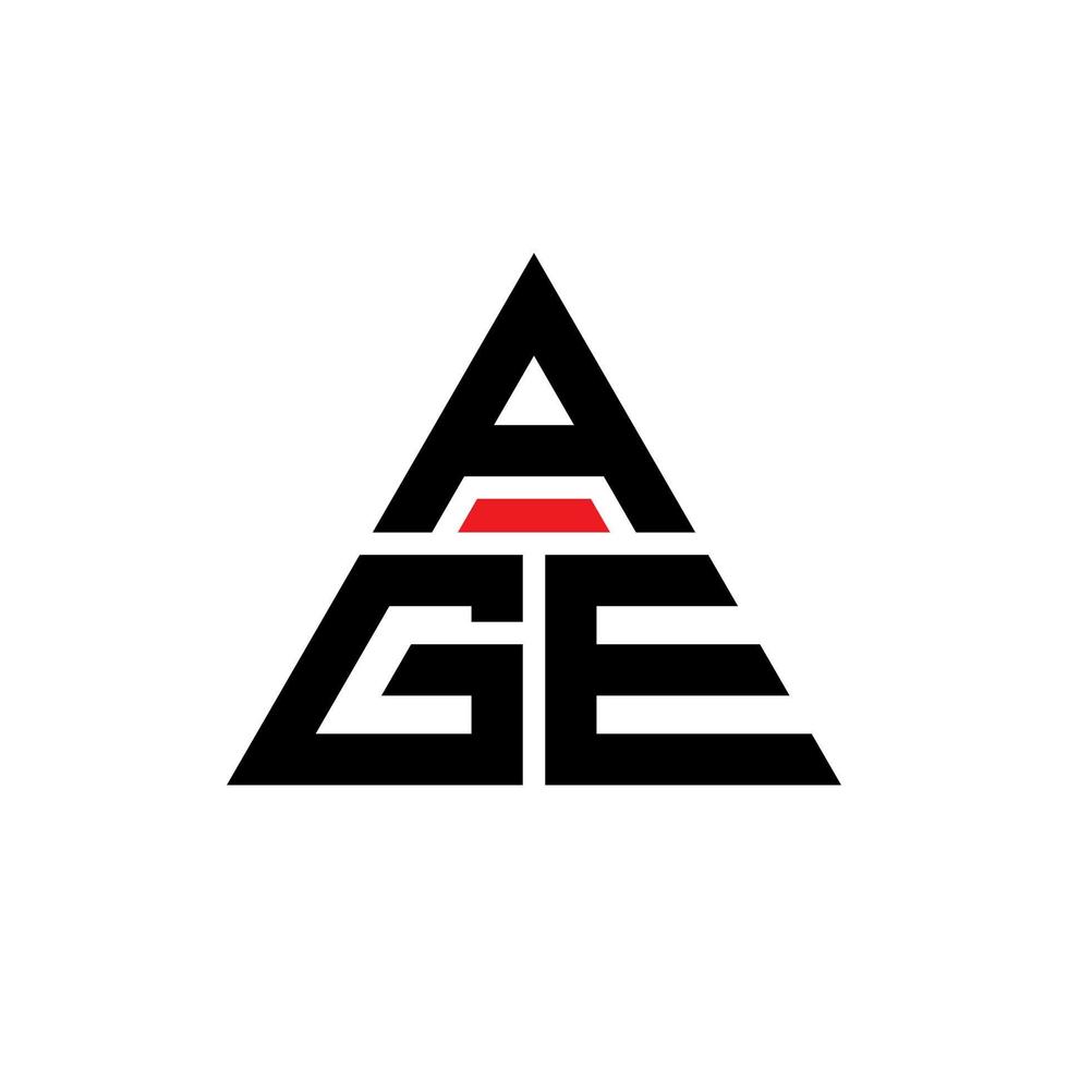 création de logo de lettre triangle d'âge avec forme de triangle. monogramme de conception de logo de triangle d'âge. modèle de logo vectoriel triangle d'âge avec couleur rouge. logo triangulaire age logo simple, élégant et luxueux.