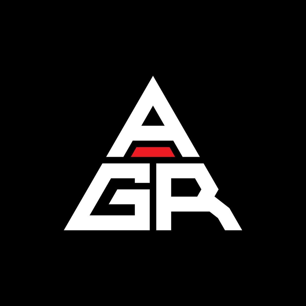 création de logo de lettre triangle agr avec forme de triangle. monogramme de conception de logo triangle agr. modèle de logo vectoriel triangle agr avec couleur rouge. logo triangulaire agr logo simple, élégant et luxueux.