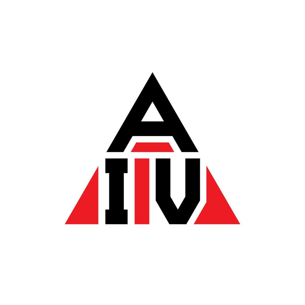 création de logo de lettre triangle aiv avec forme de triangle. monogramme de conception de logo triangle aiv. modèle de logo vectoriel triangle aiv avec couleur rouge. logo triangulaire aiv logo simple, élégant et luxueux.