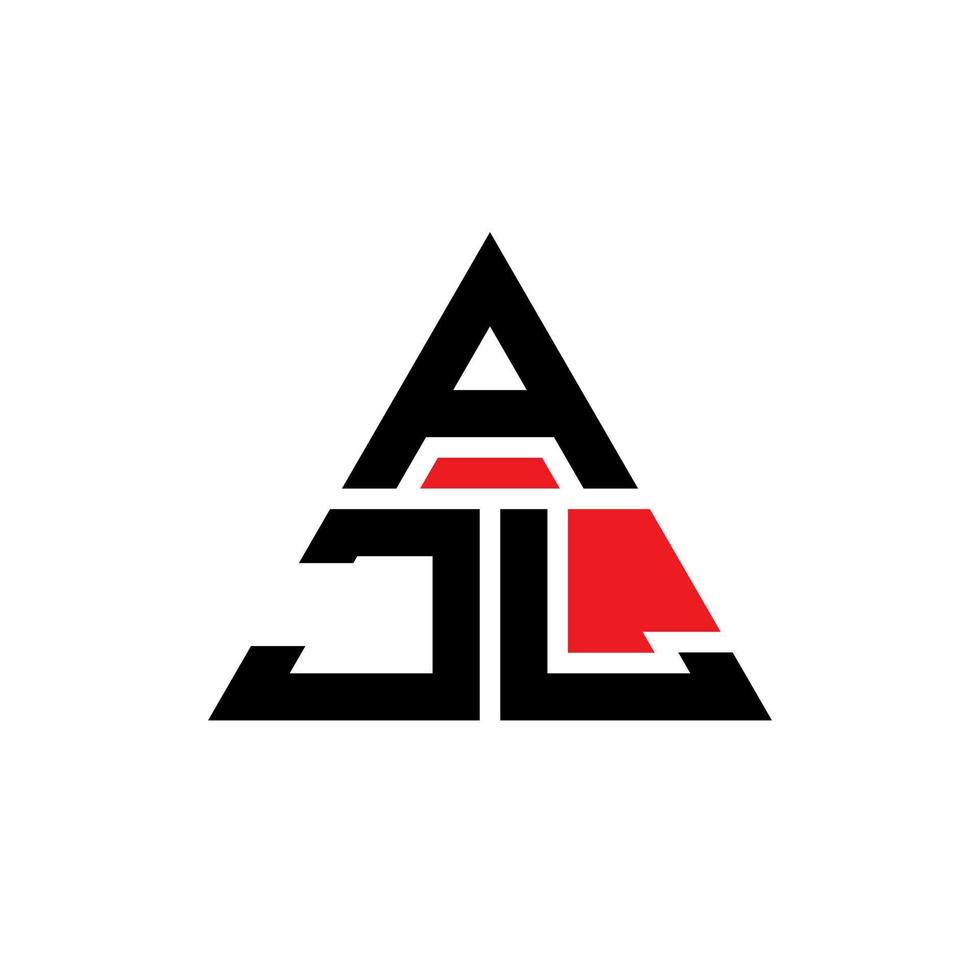 création de logo de lettre triangle ajl avec forme de triangle. monogramme de conception de logo triangle ajl. modèle de logo vectoriel triangle ajl avec couleur rouge. logo triangulaire ajl logo simple, élégant et luxueux.