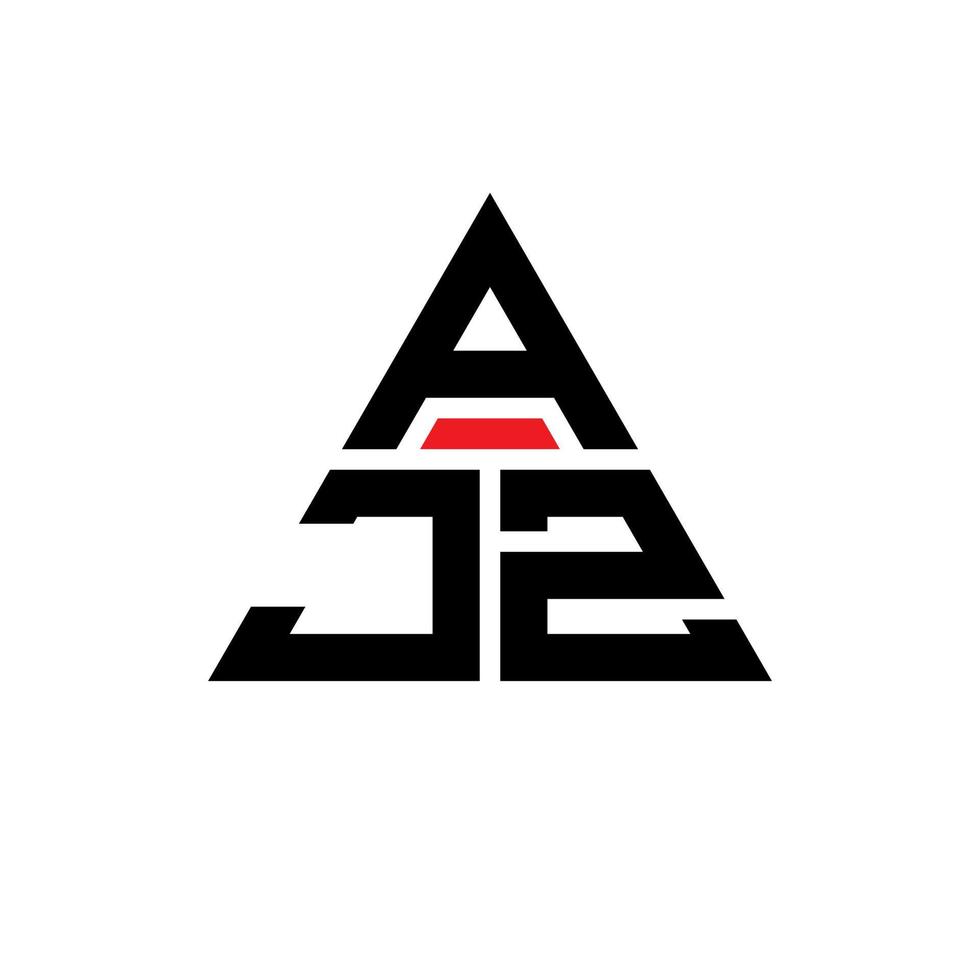 création de logo de lettre triangle ajz avec forme de triangle. monogramme de conception de logo triangle ajz. modèle de logo vectoriel triangle ajz avec couleur rouge. logo triangulaire ajz logo simple, élégant et luxueux.