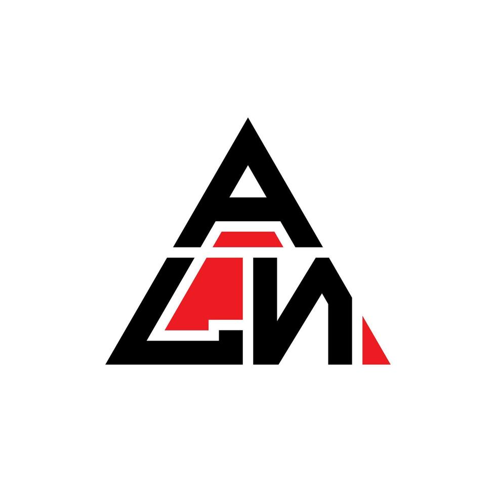 création de logo de lettre triangle aln avec forme de triangle. monogramme de conception de logo triangle aln. modèle de logo vectoriel triangle aln avec couleur rouge. aln logo triangulaire logo simple, élégant et luxueux.