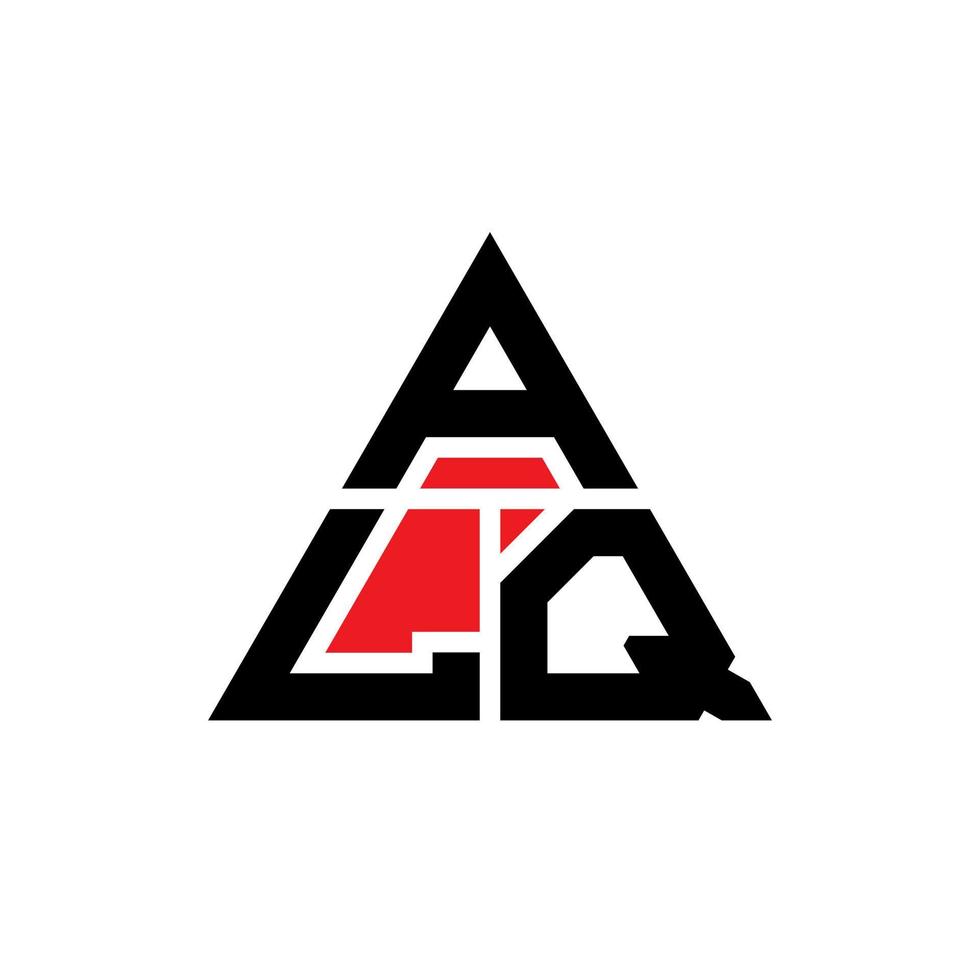 création de logo de lettre triangle alq avec forme de triangle. monogramme de conception de logo triangle alq. modèle de logo vectoriel triangle alq avec couleur rouge. logo triangulaire alq logo simple, élégant et luxueux.